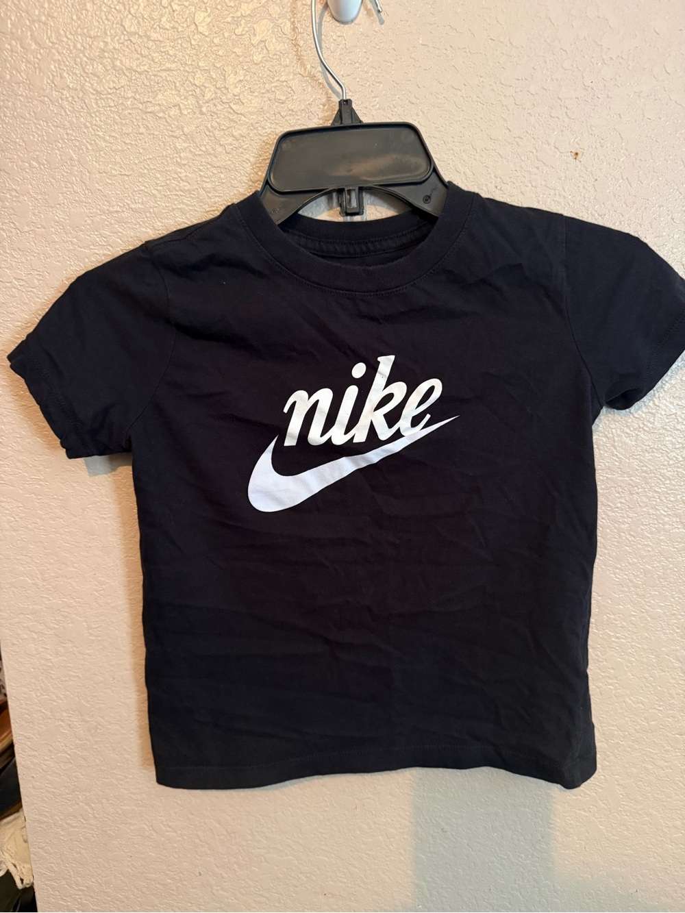 Nike Kids Black Tee with White Swoosh